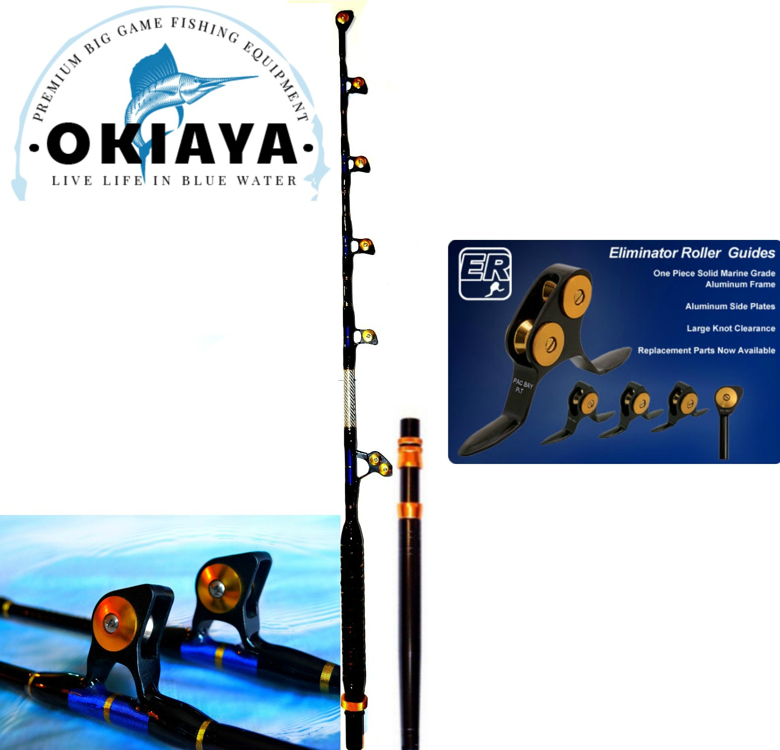Okiaya Saltwater fishing rods 100-130lb