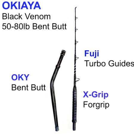 OKIAYA BENT BUTT 80-130 LB "BLACK VENOM PRO" TOURNAMENT ROD